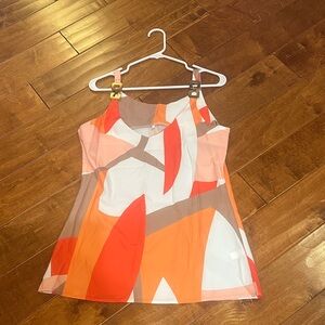 Stylish Orange and White Women's Top